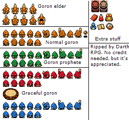 Oracle of Ages Sprites & Sprite Sheets - Gorons
